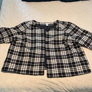 Worthington Black and White Plaid Jacket